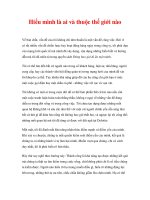 Ai che lưng cho bạn - Hiểu mình là ai và thuộc thế giới nào potx