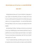 Bốn sắc lệnh của Lê Lợi ban ra ở dinh Bồ Đề đầu năm 1427 doc