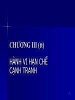 CHƯƠNG III (tt) HÀNH VI HẠN CHẾ CẠNH TRANH ppsx