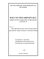 phát triển nền giáo dục việt nam những thập niên đầu thế kỷ xxi theo tư tưởng hồ chí minh