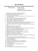 Đề cương ôn tập môn công nghệ sau thu hoạch và sơ chế nông lâm sản potx