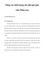 Nâng cao chất lượng cho đội ngũ giáo viên Mầm non ppsx