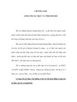 CHƯƠNG XXII LÒNG YÊU SỰ THỰC VÀ TÍNH NÓI DỐI pptx