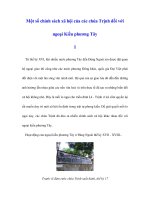 Một số chính sách xã hội của các chúa Trịnh đối với ngoại Kiều phương Tây 1 potx