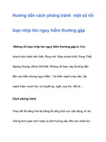 Hướng dẫn cách phòng tránh một số rối loạn nhịp tim pdf