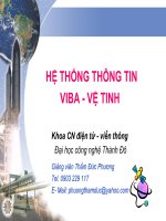 Bai giang Thong tin Viba - Ve tinh - chuong 6 pdf