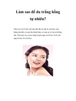 Làm sao để da trắng hồng tự nhiên? potx