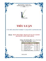 PHÂN TÍCH THỰC TRẠNG SẢN XUẤT VÀ KINH DOANH SỮA CHỨA MELAMINE