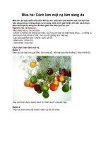 Mùa hè: Cách làm mặt nạ làm sáng da ppt