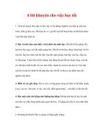 Những lời khuyên trong học thi cử - 6 lời khuyên cho việc học tốt ppsx