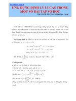 ứng dụng định lí lucas trong một số bài tập số học