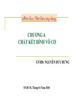 CHƯƠNG 4. CHẤT KẾT DÍNH VÔ CƠ ppsx