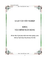 Chuyên đề Một số giải pháp nhằm hoàn thiện nghiệp vụ bảo lãnh tại ngân hàng công thương Cầu Giấy