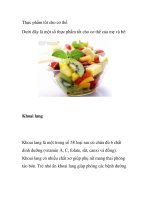 Thực phẩm tốt cho cơ thể docx