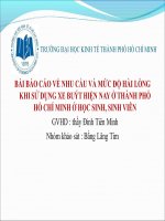 Nhu cầu và mức độ hài lòng khi sử dụng xe buýt hiện nay ở thành phố Hồ Chí Minh docx