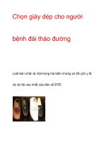Chọn giày dép cho người bệnh đái tháo đường docx