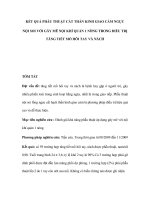 PHẪU THUẬT CẮT THẦN KINH GIAO CẢM NGỰC NỘI SOI VỚI GÂY MÊ NỘI KHÍ QUẢN 1 NÒNG ppt