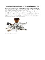 Bật mí bí quyết làm sạch cọ trang điểm tức thì potx