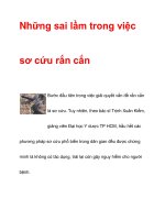 Những sai lầm trong việc sơ cứu rắn cắn pps
