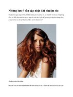 Những lưu ý cần cập nhật khi nhuộm tóc pot