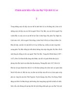 Chính sách biên viễn của Đại Việt thời Lê sơ - 2 pptx