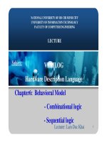 Chapter6: Behavioral Model - Combinational logic - Sequential logic pot