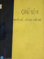 Chữ Nôm : Nguồn gốc - Cấu tạo - Diễn biến part 1 docx