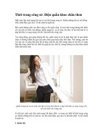 Thời trang công sở: Diện quần khoe chân thon pptx