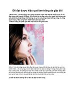 Để đạt được hiệu quả làm trắng da gấp đôi doc