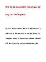 Chế độ ăn giúp giảm thiểu nguy cơ ung thư đường ruột potx