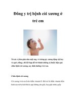 Đông y trị bệnh còi xương ở trẻ em docx