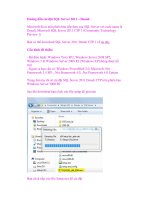 Hướng dẫn cài đặt SQL Server 2011 doc