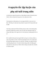 6 nguyên tắc tập luyện của phụ nữ tuổi trung niên pps