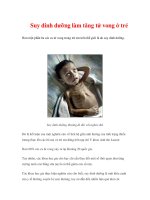 Suy dinh dưỡng làm tăng tử vong ở trẻ potx