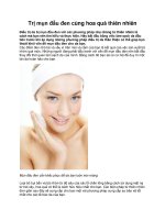 Trị mụn đầu đen cùng hoa quả thiên nhiên ppt