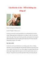 Lão hóa da và tóc - Nỗi lo không của riêng ai! docx