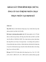 HỘI CHỨNG ỐNG CỔ TAY Ở BỆNH NHÂN CHẠY THẬN NHÂN TẠO ĐỊNH KỲ doc