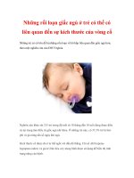 Những rối loạn giấc ngủ ở trẻ có thể có liên quan đến sự kích thước potx