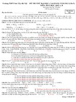 Đề thi thử đại học, cao đẳng năm 2011 lần 5 môn hóa học trường Sơn Tây-Hà Nội ppt