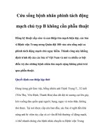 Cứu sống bệnh nhân phình tách động mạch chủ typ B không cần phẫu thuật pps