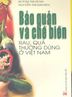 Bảo quản và chế biến rau quả thường dùng ở Việt Nam part 1 pptx