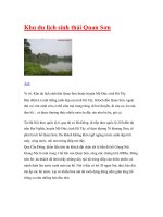 Khu du lịch sinh thái Quan Sơn ppt