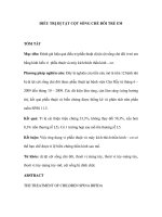 ĐIỀU TRỊ DỊ TẬT CỘT SỐNG CHẺ ĐÔI TRẺ EM ppt