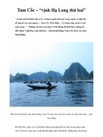 Tam Cốc – “vịnh Hạ Long thứ hai” “ doc
