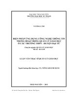 biện pháp ứng dụng công nghệ thông tin trong hoạt động quản lý giáo dục  ở các trường thpt huyện đại từ thái nguyên