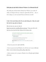 Khôi phục lại mật khẩu tài khoản Windows Live/Hotmail đã mất pdf