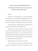 GIÁ TRỊ CỦA PHƯƠNG PHÁP ĐO BILIRUBINE QUA DA VỚI MÁY BILITEST TRONG TẦM SOÁT VÀNG DA NẶNG CẦN CHIẾU ĐÈN Ở TRẺ SƠ SINH ĐỦ THÁNG docx