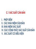 Xác suất căn bản - Chương 1 docx