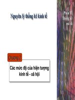 Nguyên lý thống kê kinh tế chương 2 - Các mức độ của hiện tượng kinh tế - xã hội pptx