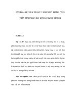 ĐÁNH GIÁ KẾT QUẢ THỊ LỰC VÀ ĐỘ NHẠY TƯƠNG PHẢN TRÊN BỆNH NHÂN ĐẶT KÍNH docx